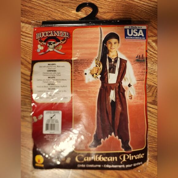 Rubie's Buccaneer Caribbean Pirate Costume Child's Size Large (12-14 years) - Picture 5 of 7